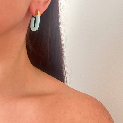 Pastel Colored U Earrings