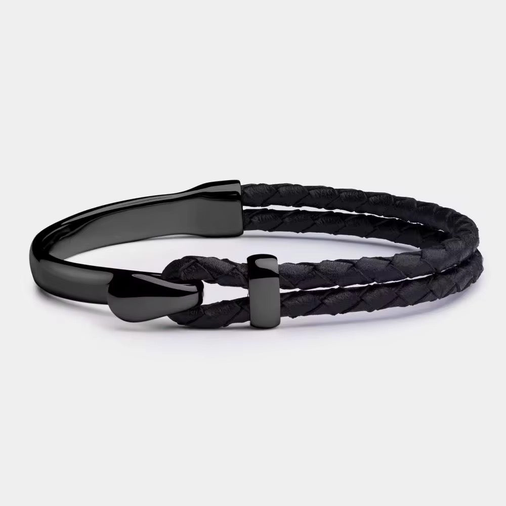 Black Fishhook Bracelet - Men