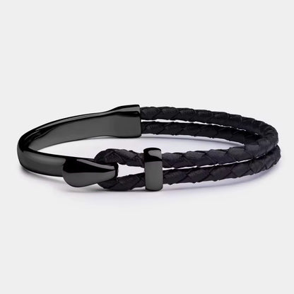 Black Fishhook Bracelet - Men