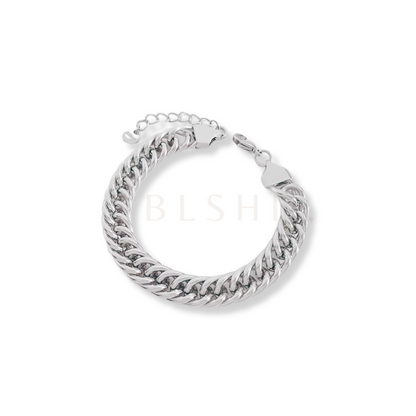 Chunky Cuban Chain Bracelet Silver