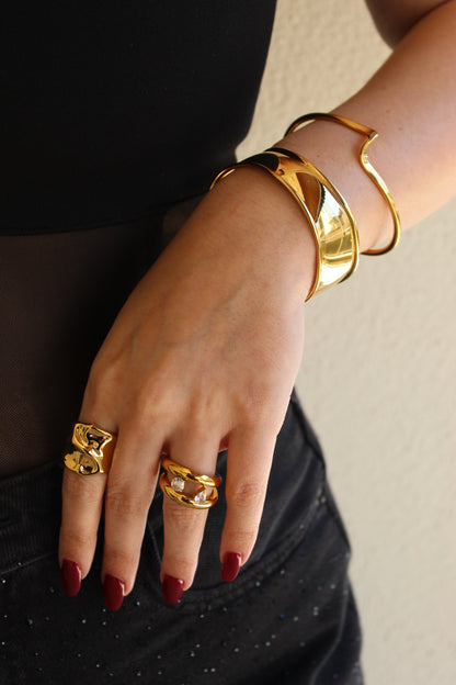 Bold Bend Cuff Bangle