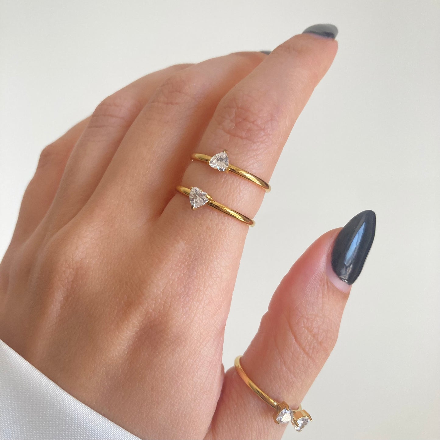 Hearts Triple Ring Set