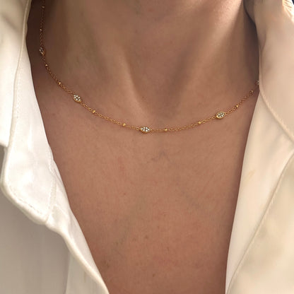 Sparkling Oval Necklace