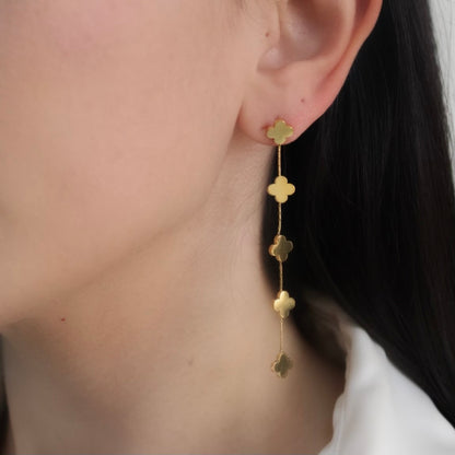 Four Leaf Clover Drop Earrings