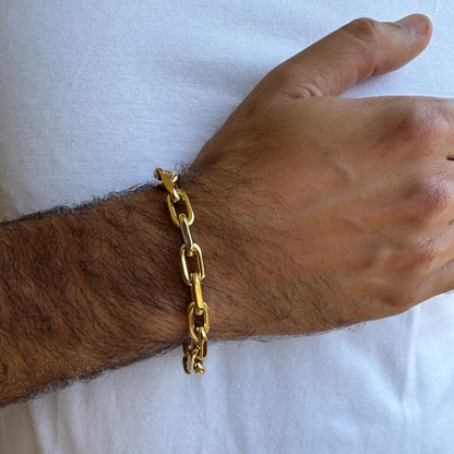 Gold Paperclip Bracelet - Men
