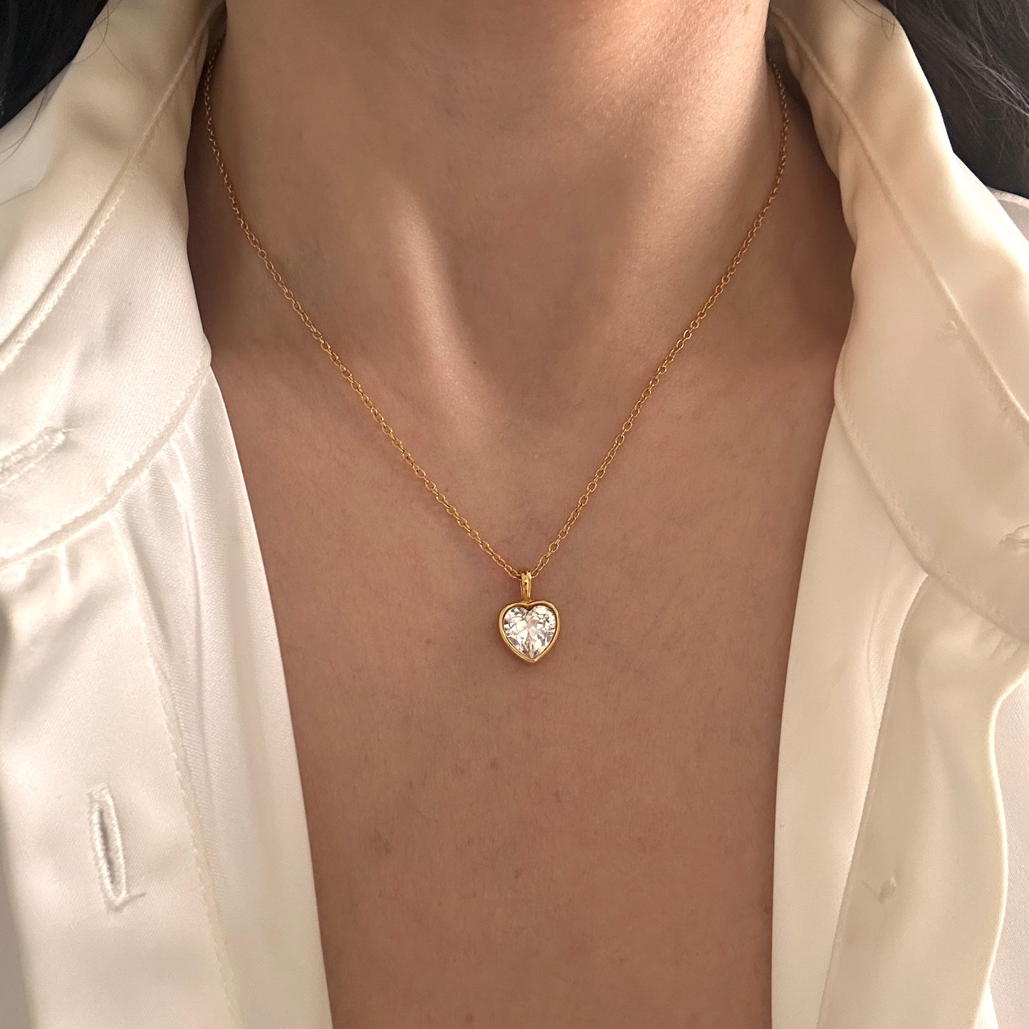 Sparkling Love Pendant Necklace