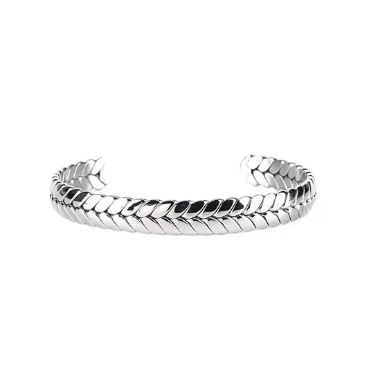Leaves Silver Bracelet - Men