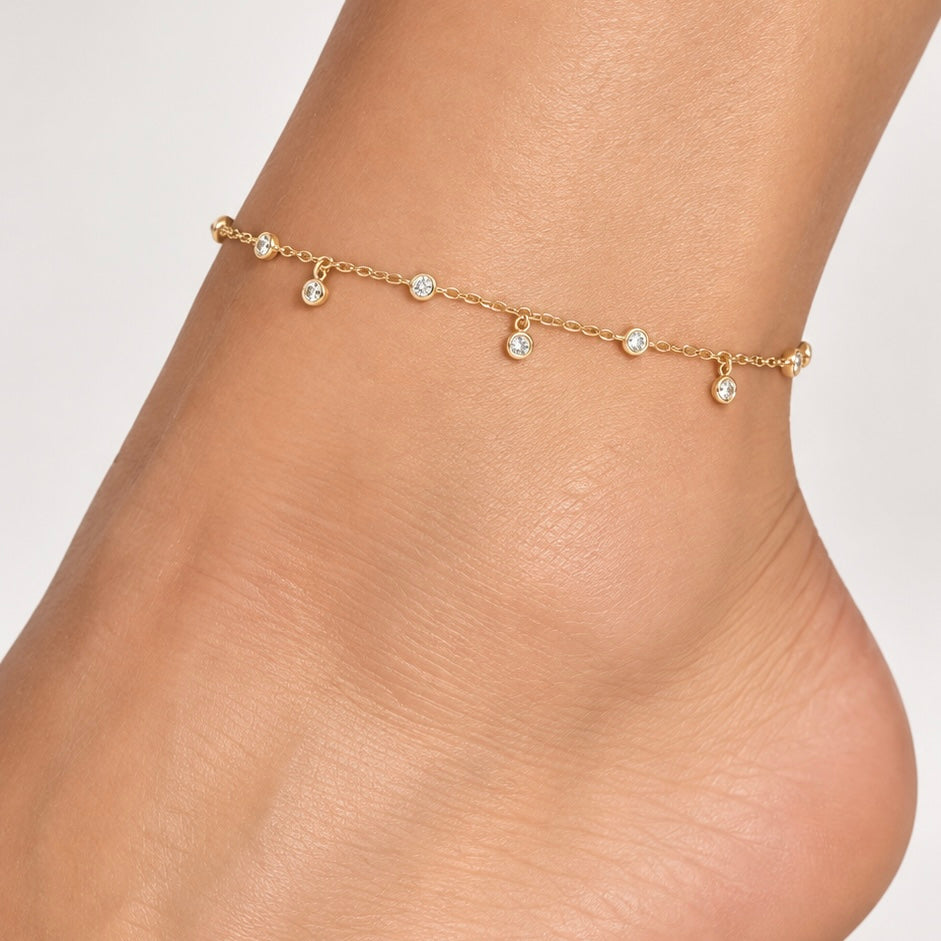 Dainty Crystal Anklet
