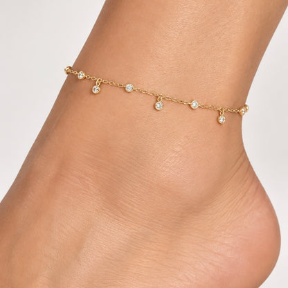 Dainty Crystal Anklet