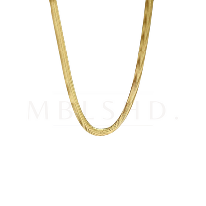 Wide Herringbone Necklace