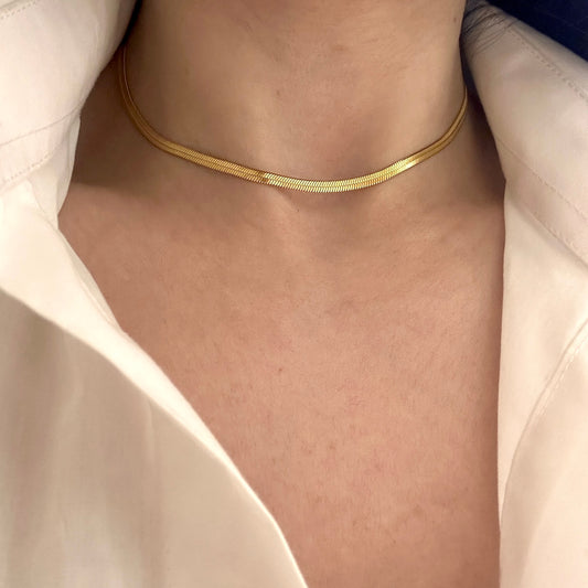 Herringbone Choker Necklace