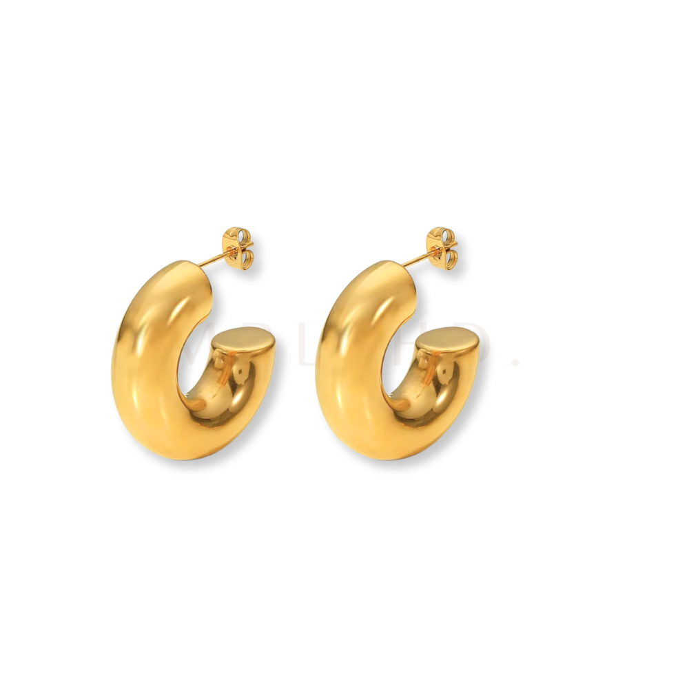 Bubbly Hoop Earrings -Gold-