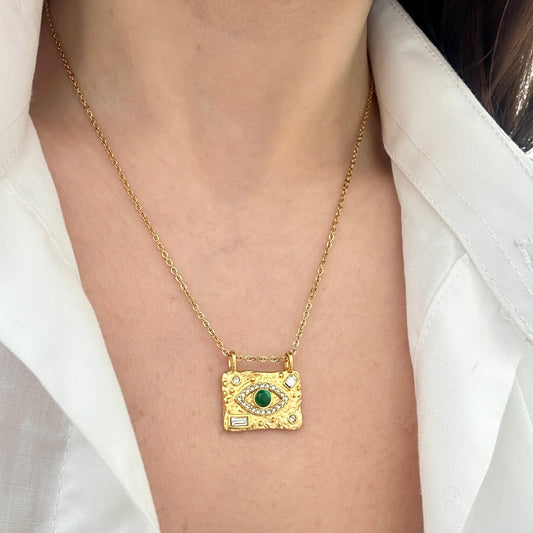 Rectangle Eye Necklace