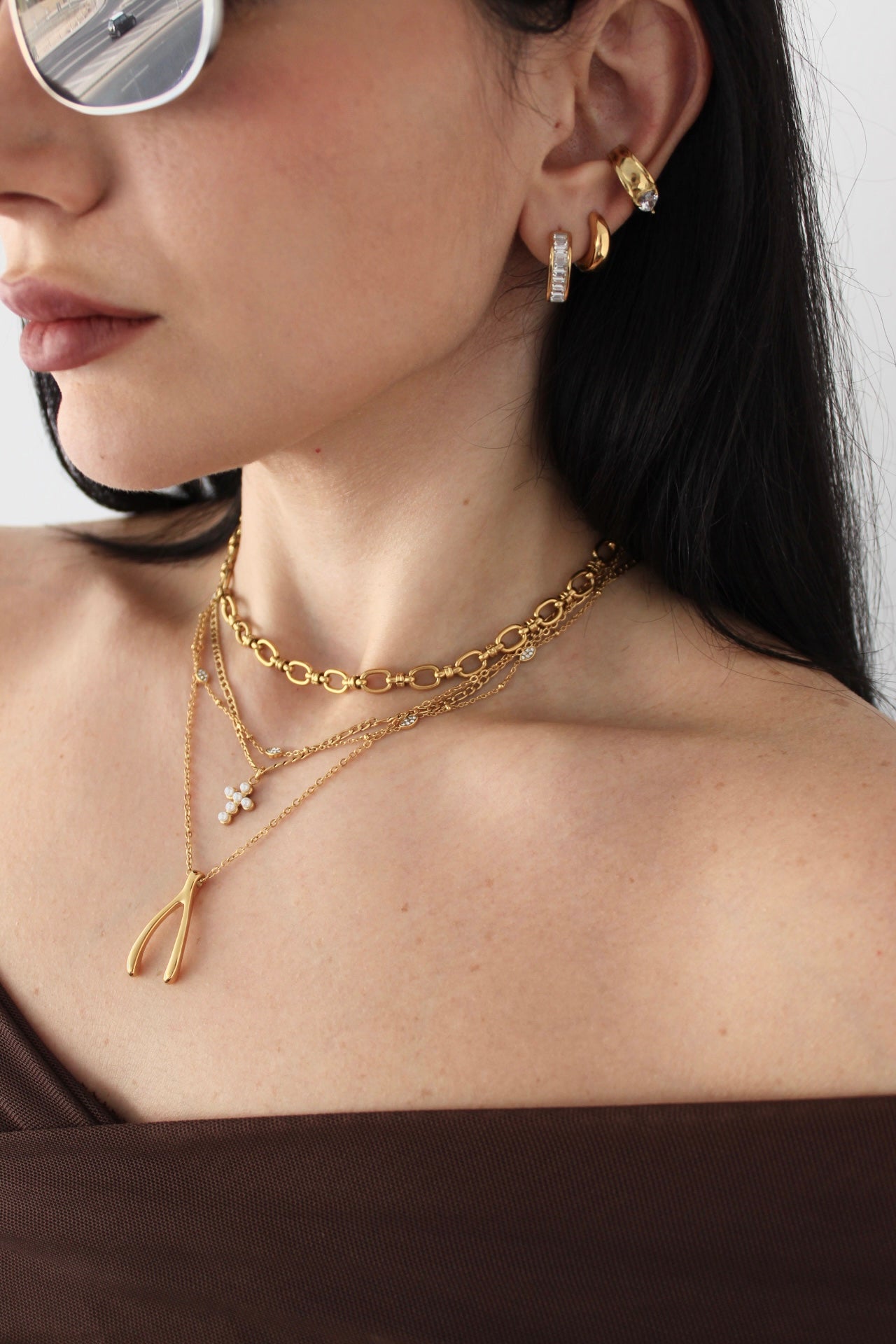 Wishbone Pendant Necklace