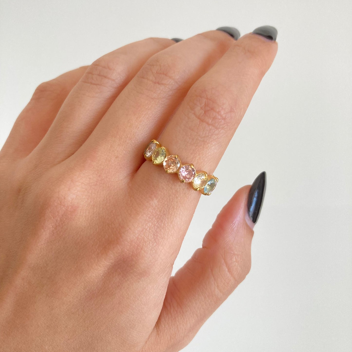 Pastel Crown Eternity Ring