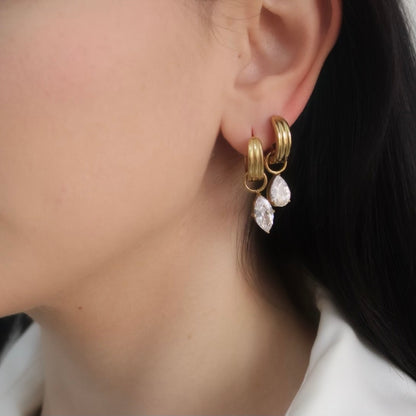 Mismatched Sparkle Huggie Earrings