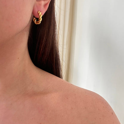 Twisted hoops-Gold-