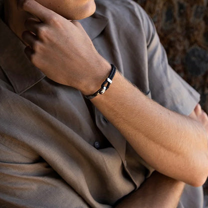 Silver Fishhook Bracelet - Men