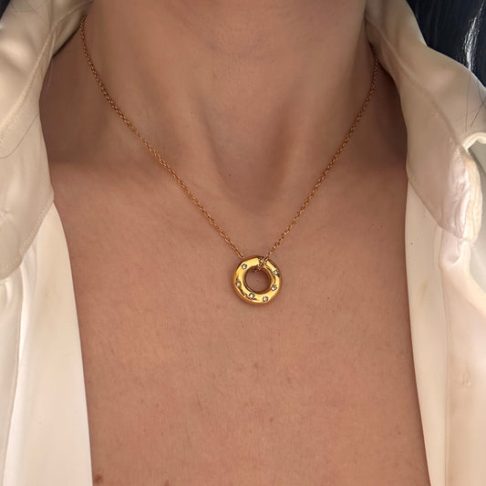 Embellished Coin Necklace