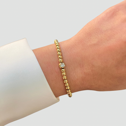 Zircon Ball Bead Bracelet