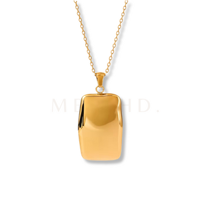 Long Rectangle Pendant Necklace