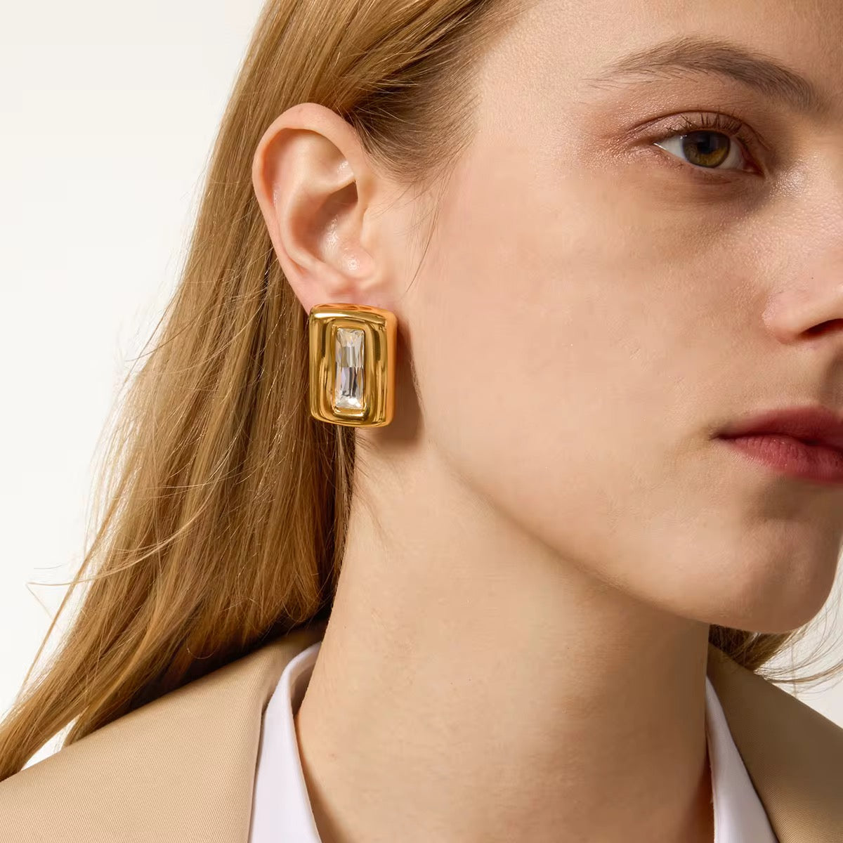 Bold Luxe Rectangle Earrings
