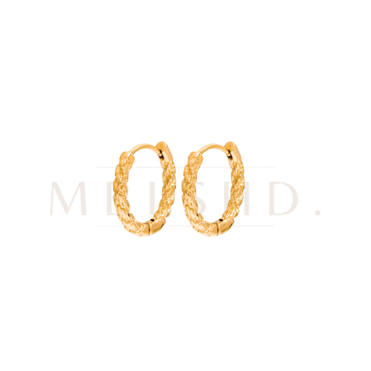 Golden Braid Hoop Earrings