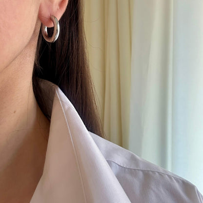 Chunky Hoop -Silver-
