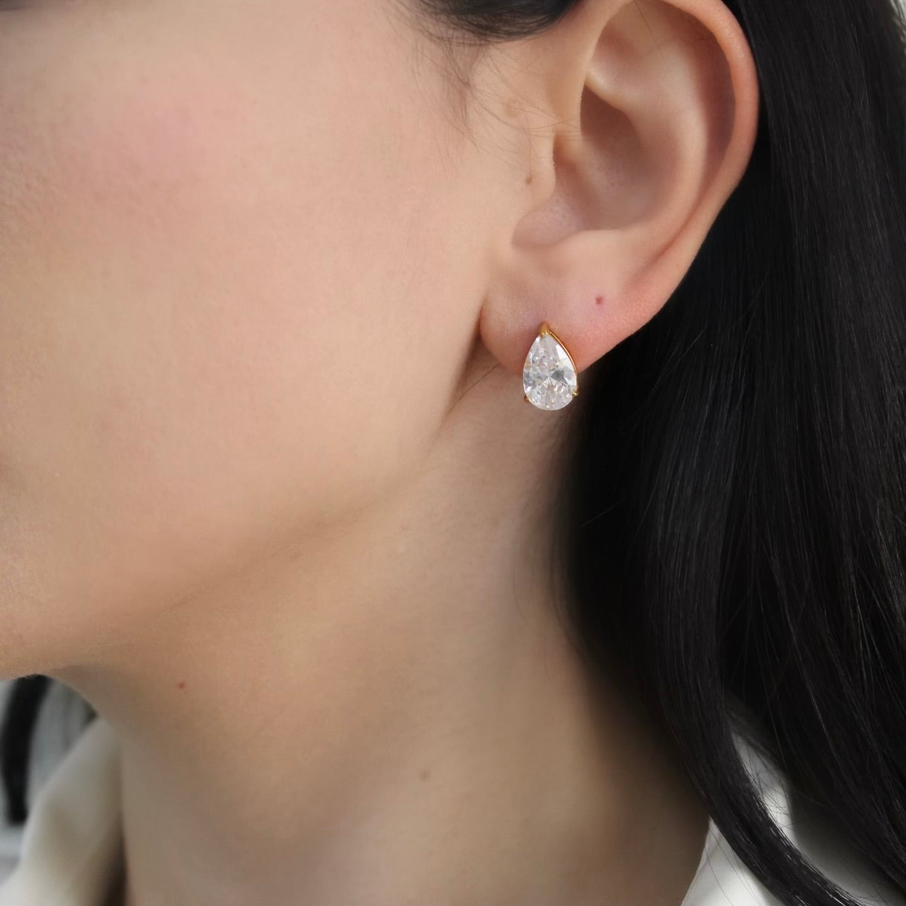 Teardrop Glow Stud Earrings
