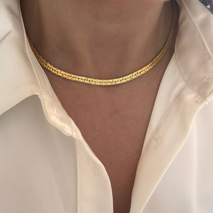 Pressed Rectangle Necklace