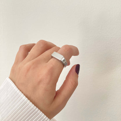 Rectangle Ring Silver