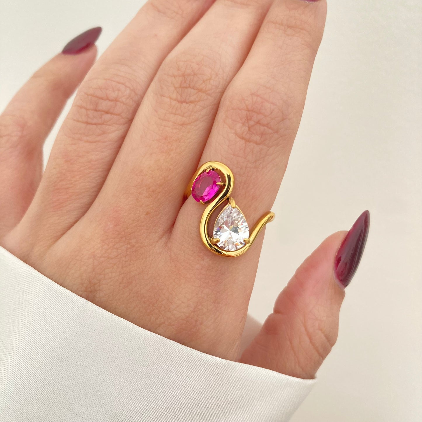 Statement Pink & White Ring