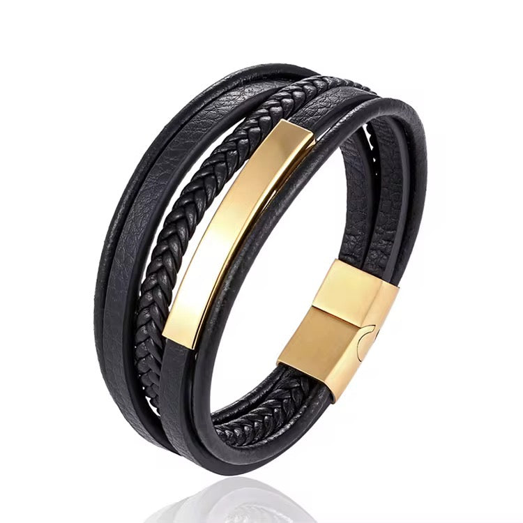4 Layer Leather Bracelet - Men