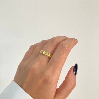 Medium Band Zircon Stars Ring