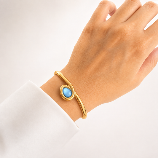 Blue Droplet Bangle