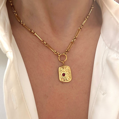 Crimson Charm Necklace