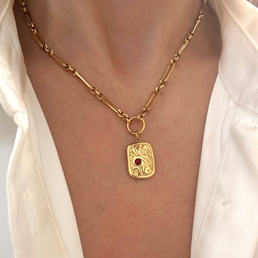 Crimson Charm Necklace