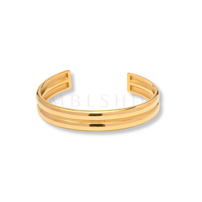 Double Band Gold Bangle