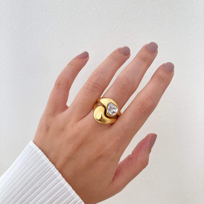 Chunky Zircon Drop Ring