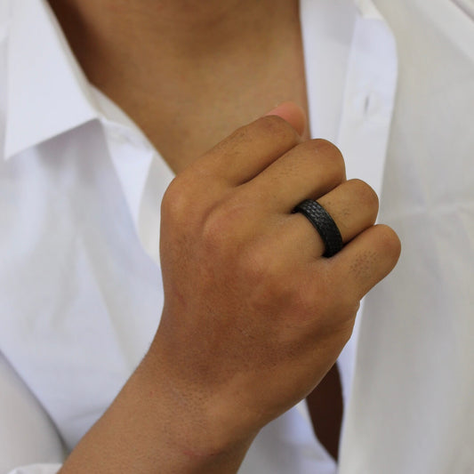Snake Band Ring Black - Men