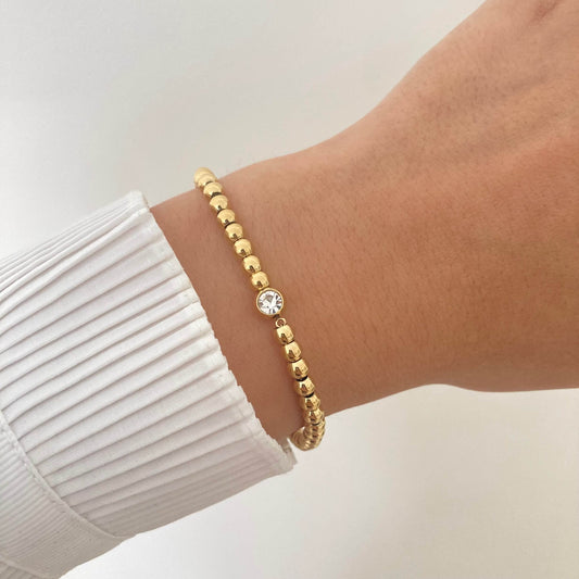 Zircon Ball Bead Bracelet