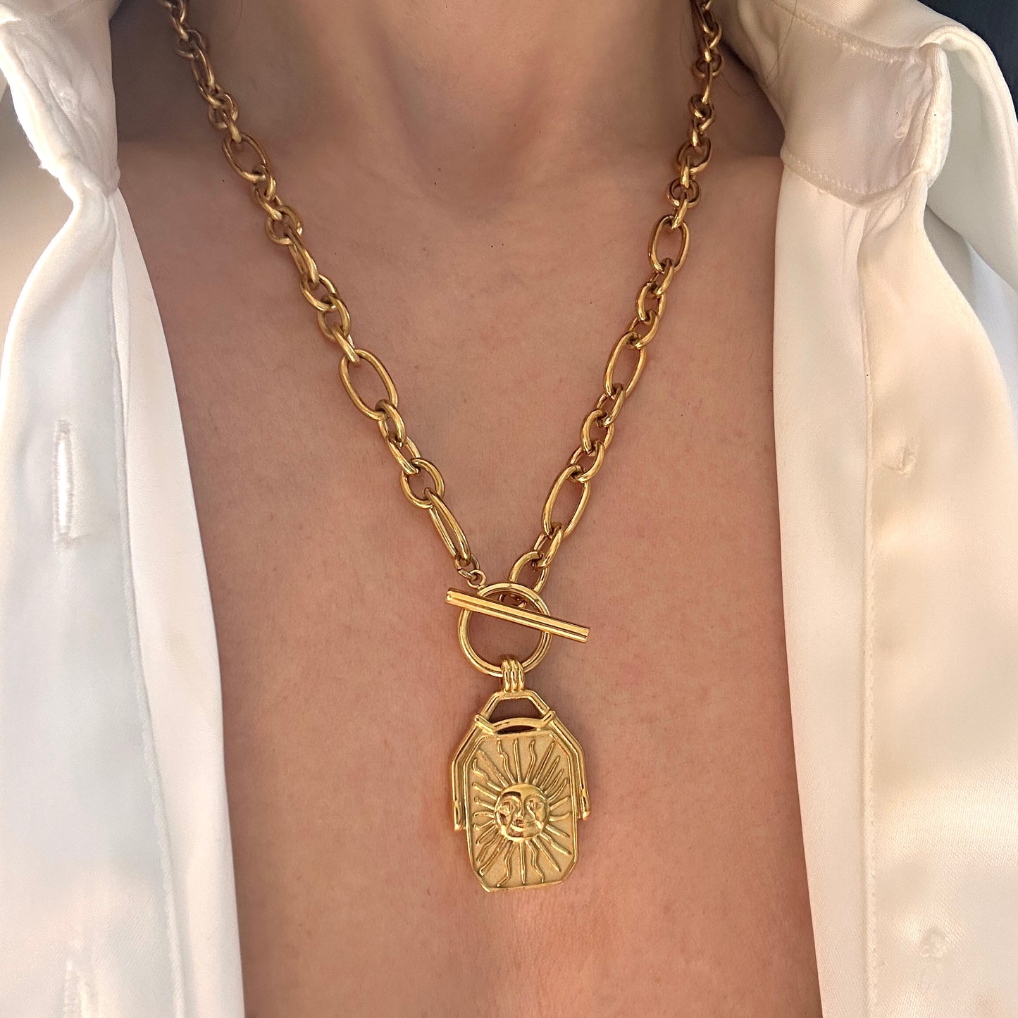 Solar Seal Reversible Necklace