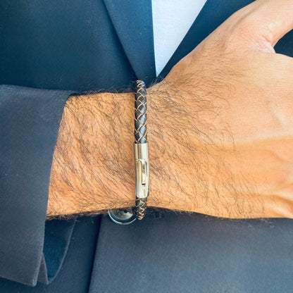 Silver Tube Bracelet - Men