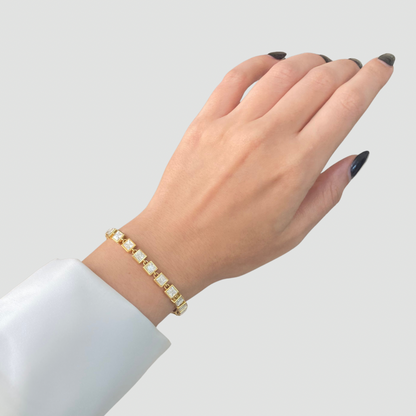 Royal Square Tennis Bracelet