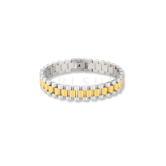 Gold&Silver Watch Strap Bracelet