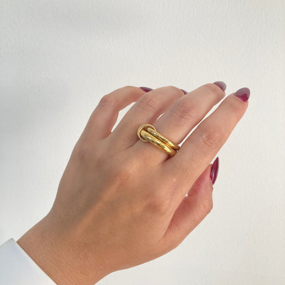 Double Connected Rings Gold