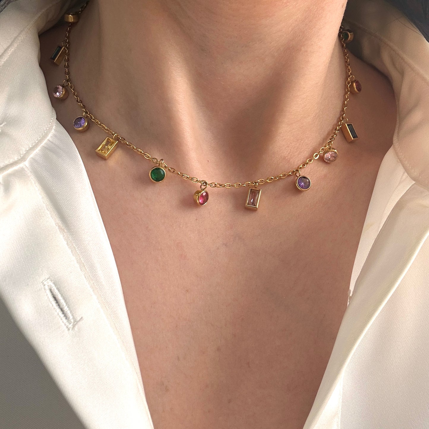 Rainbow Charms Necklace