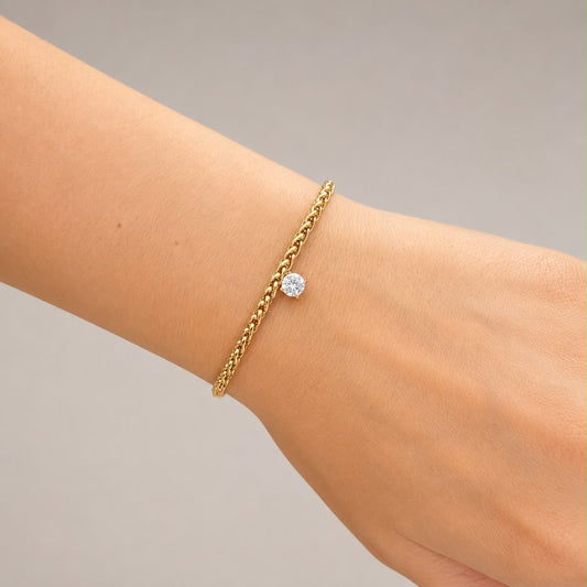 Crystal Solitaire Bracelet