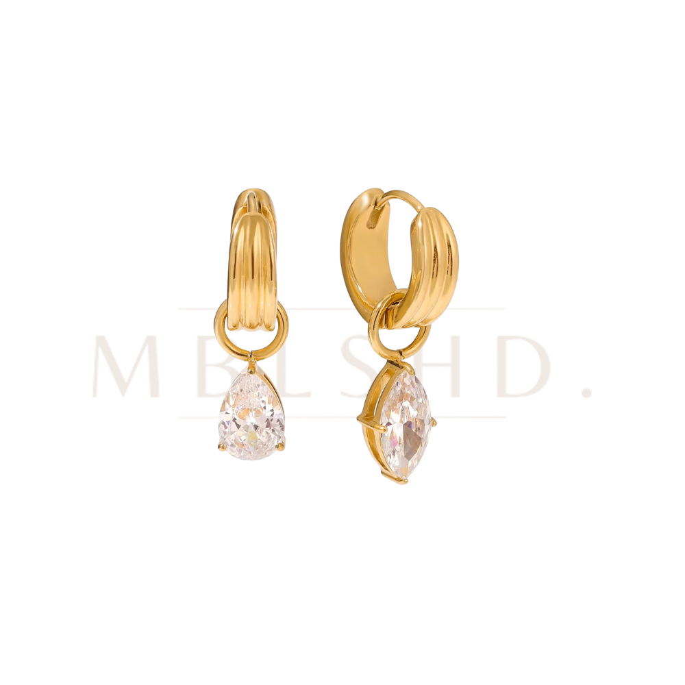 Mismatched Sparkle Huggie Earrings