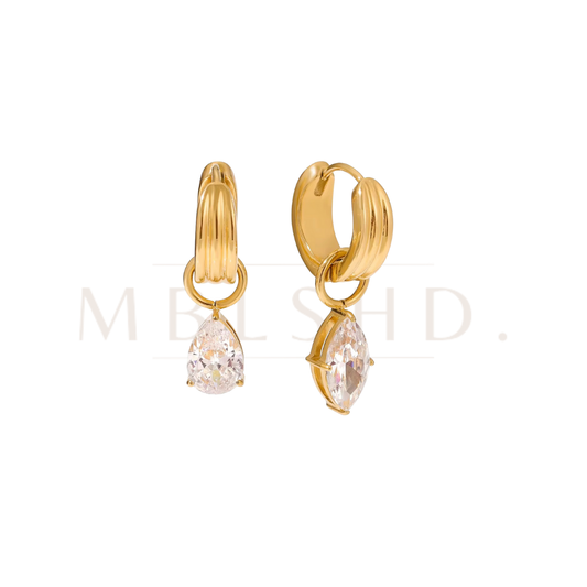 Mismatched Sparkle Huggie Earrings